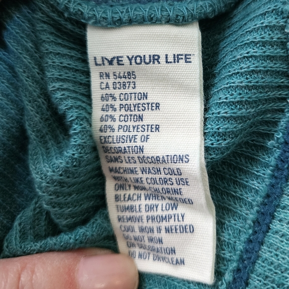 American Eagle Outfitters Teal Knit V-Neck Top Y2K Size Medium - Picture 8 of 9